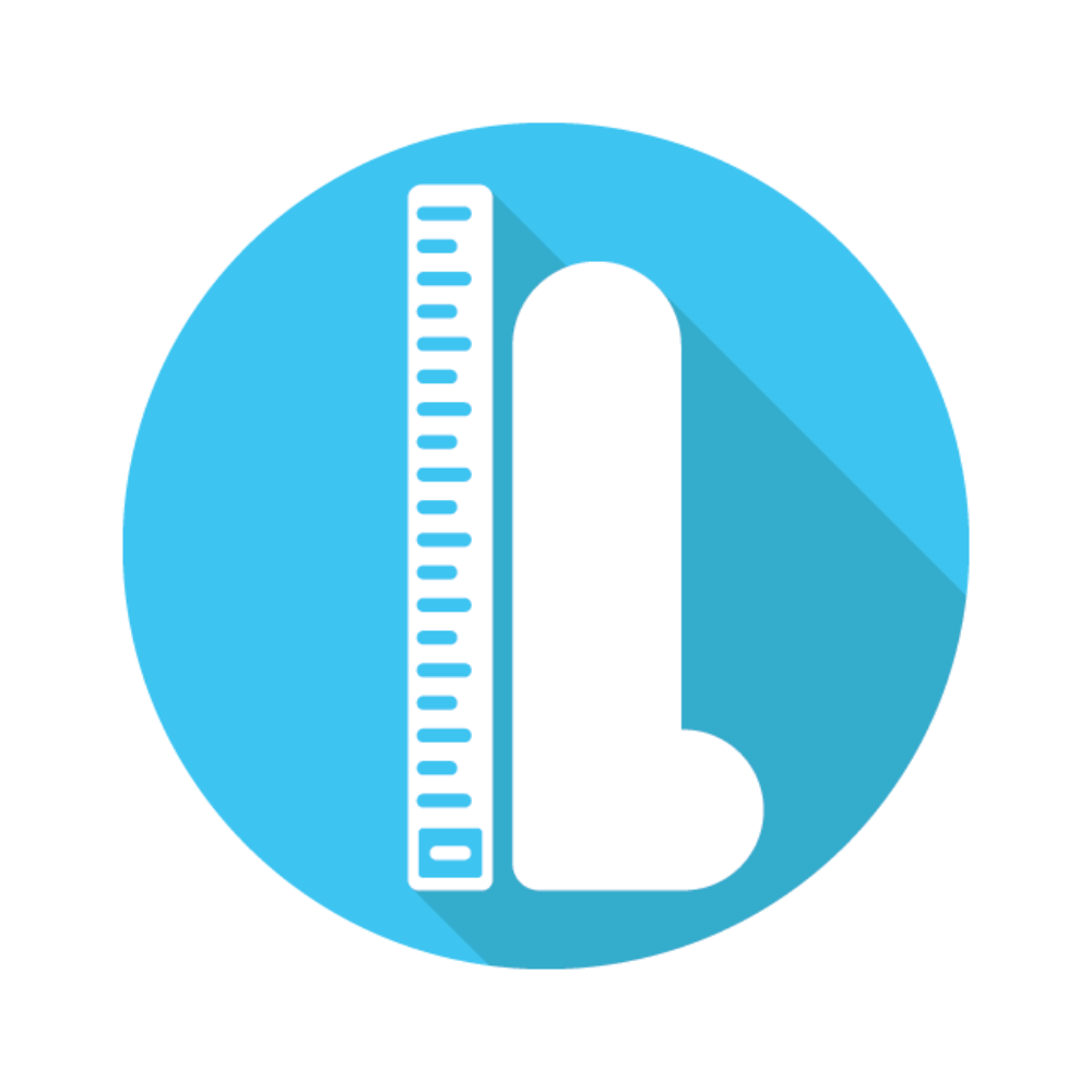 measuring a penis with ruler.