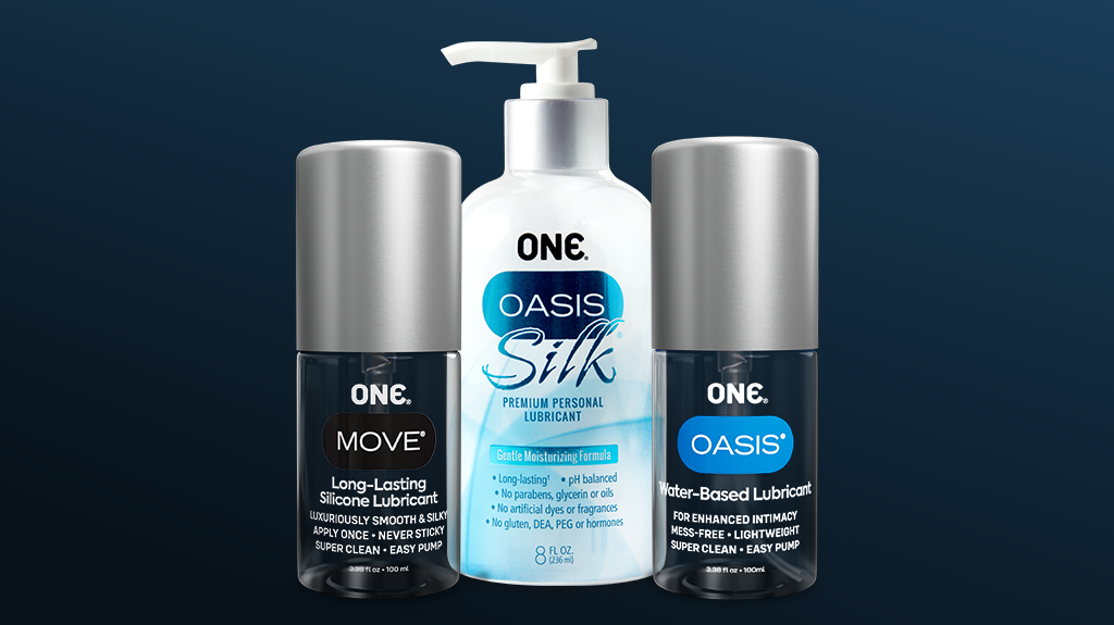 ONE Move, Oasis Silk, and Oasis lubricant family shot image